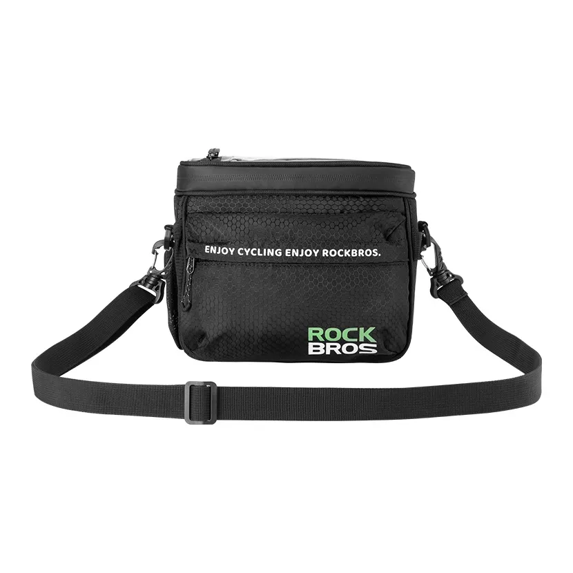 ROCKBROS 4,6L Bike Передняя часть Сумка Внешняя Полиэстер с ЭВА Черный и Зеленый Унисекс