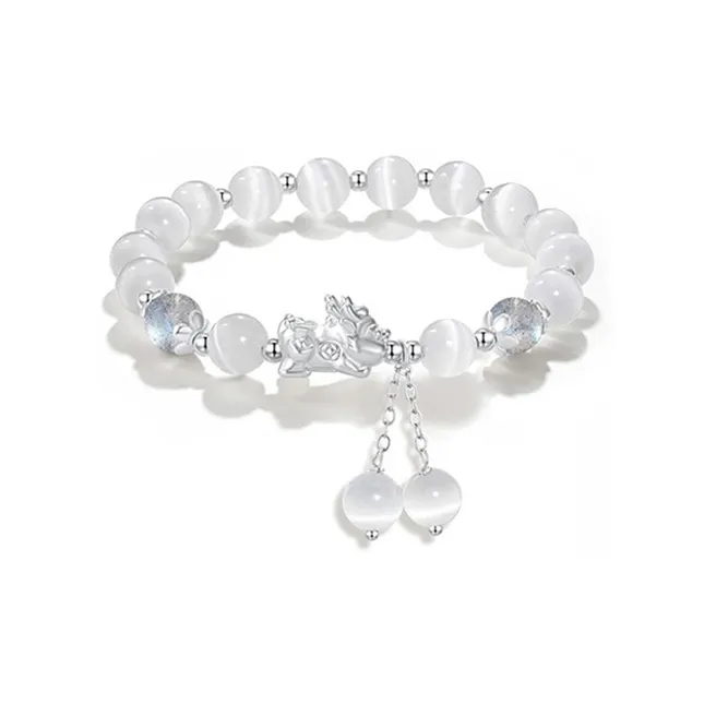 ROGA Стекло Кошачий глаз Нефритовые браслеты Унисекс