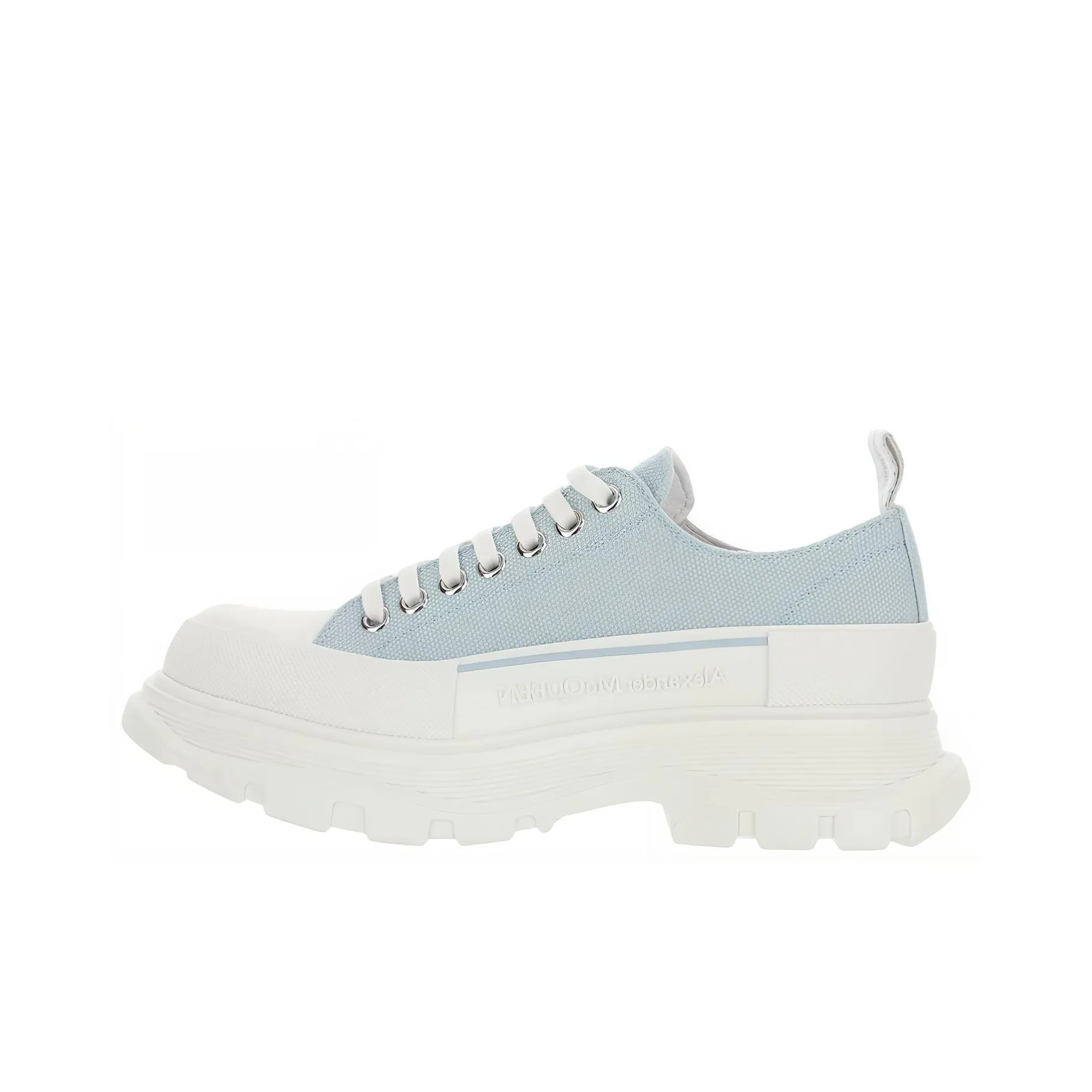 Alexander McQueen Tread Slick Low Lace Up Light Blue White