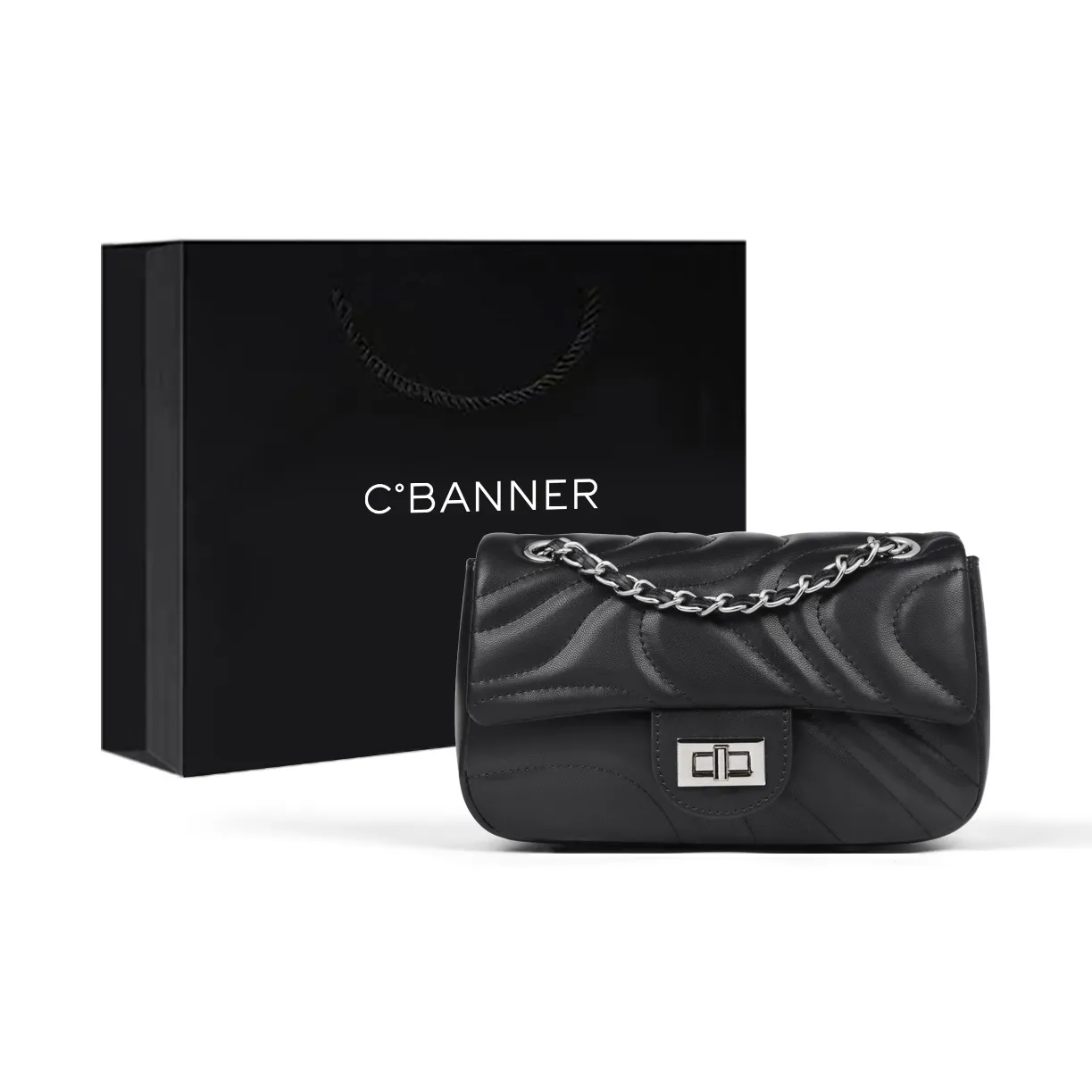 C°BANNER Коровья кожа с синтетической кожей сумка через плечо стандартная женская черный экрю