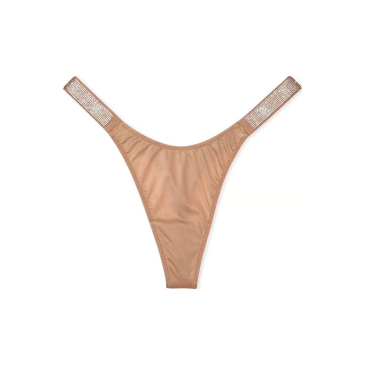 Victoria's Secret Very Sexy Shine Strap Rose Lace Thong Panty / Praline Underpants Women's 1 Pack Praline