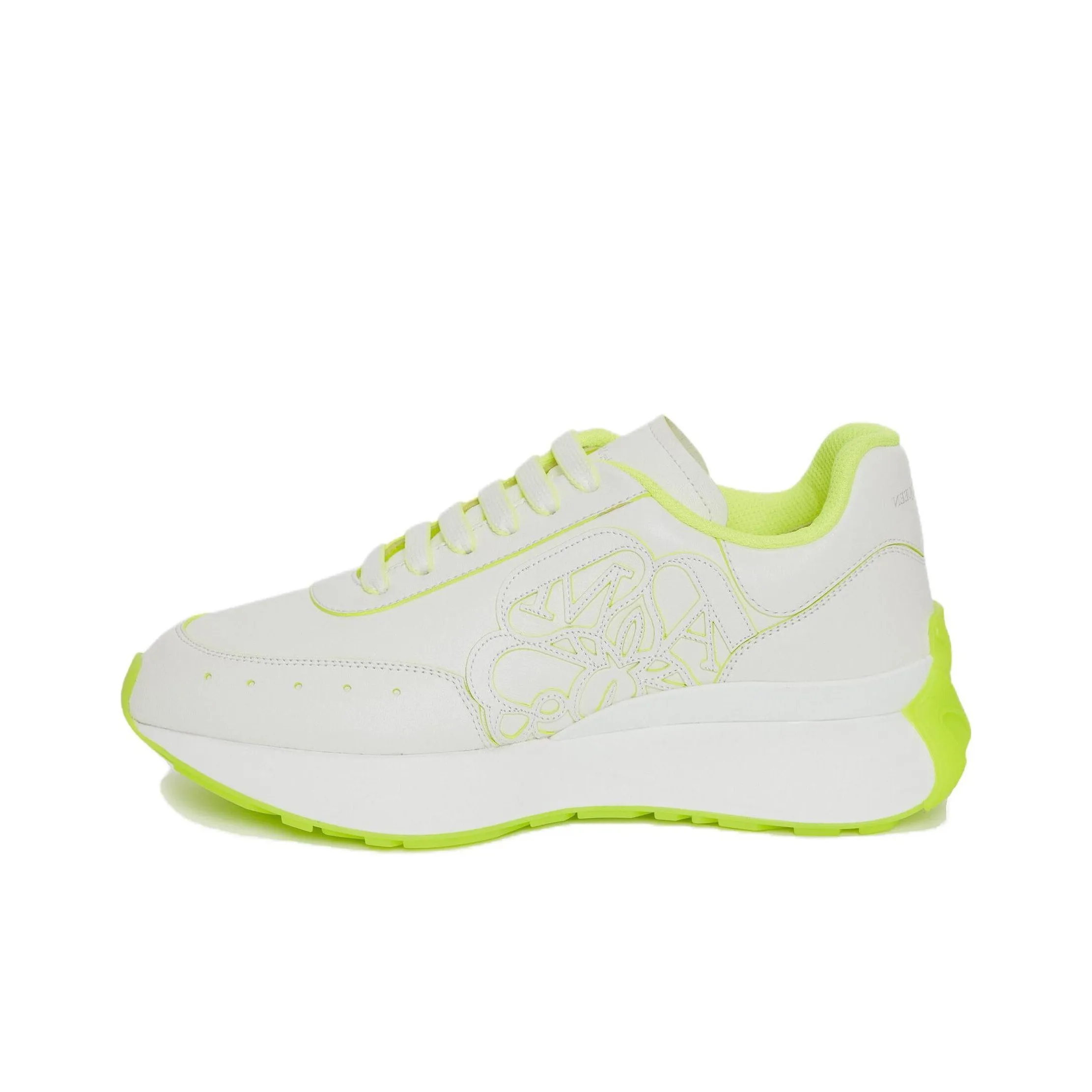 Alexander McQueen Sprint Runner 'White Acid Yellow' Women's