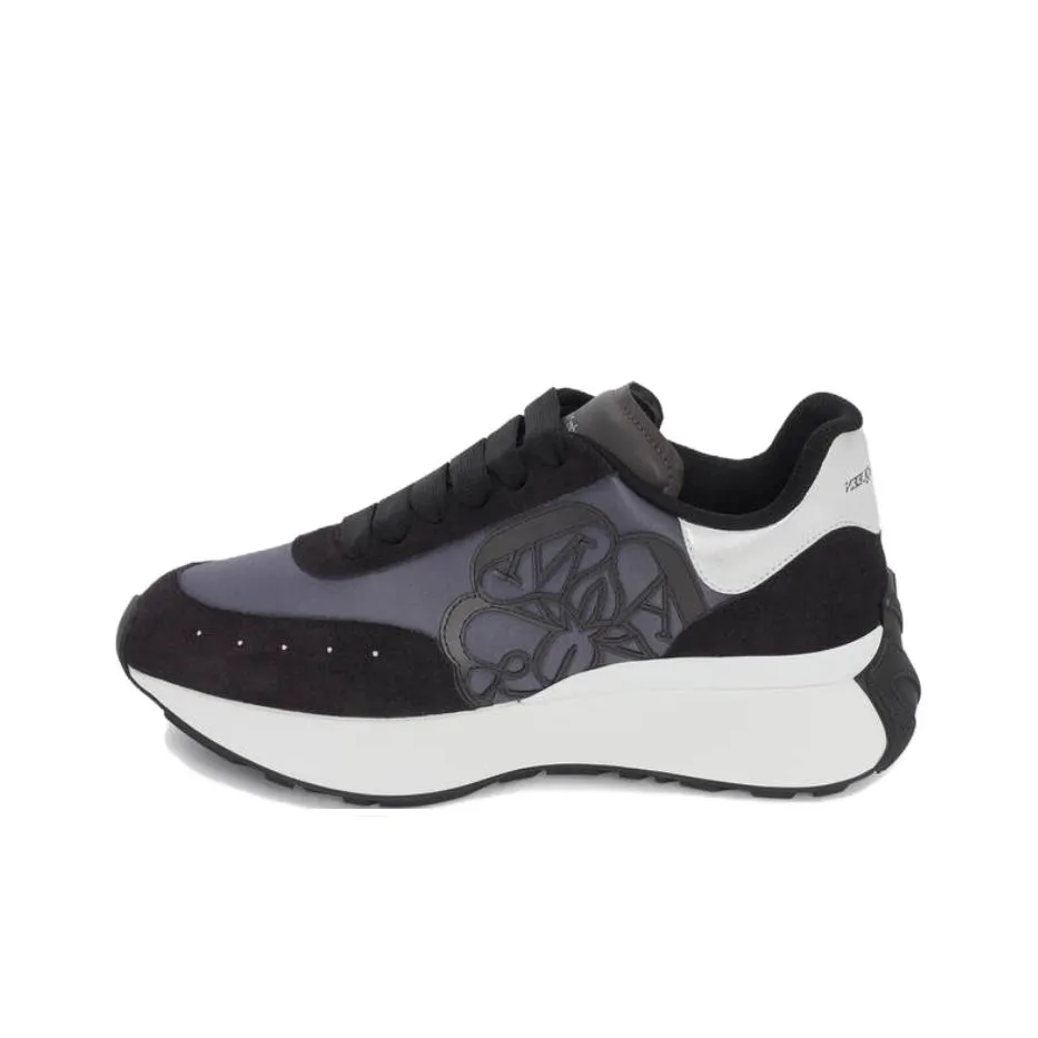 Alexander McQueen Sprint Runner Black Silver Women's