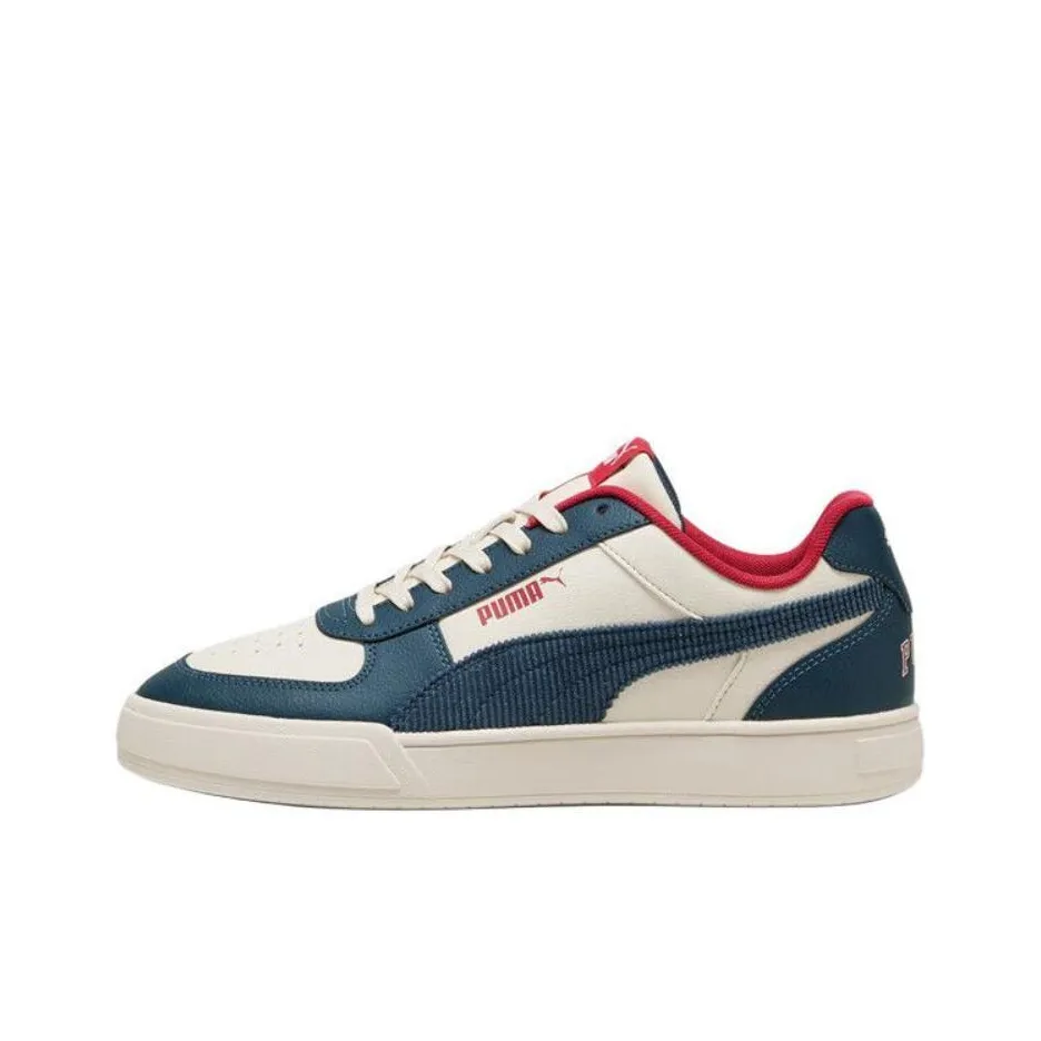 PUMA Caven Skateboard Shoes Unisex Low Top Blue With White Lettering