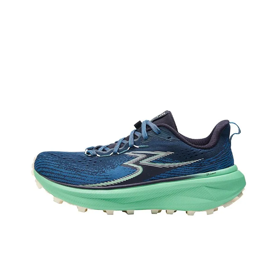 361° Амортизация Износостойкие Низкие Кроссовки для Беговых Пути Женские Океан Синий Wormwood Зеленый