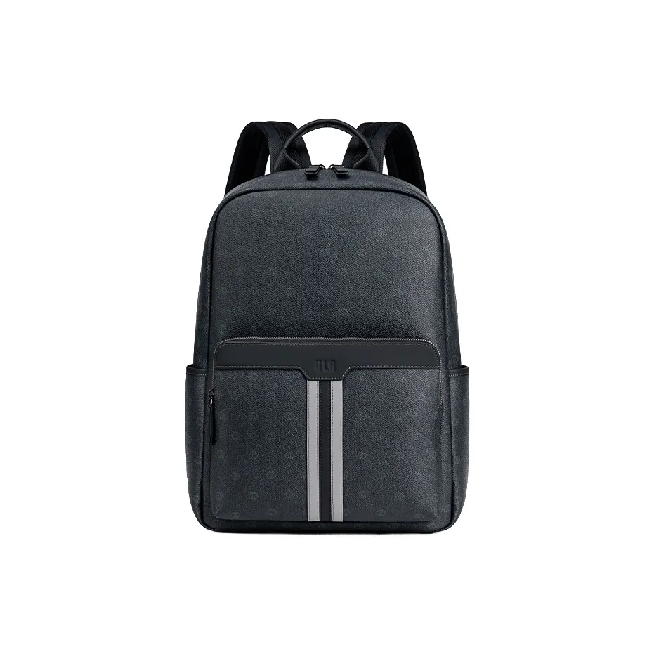 HLA Cow Leather Backpack Laptop Bag Regular Unisex Black