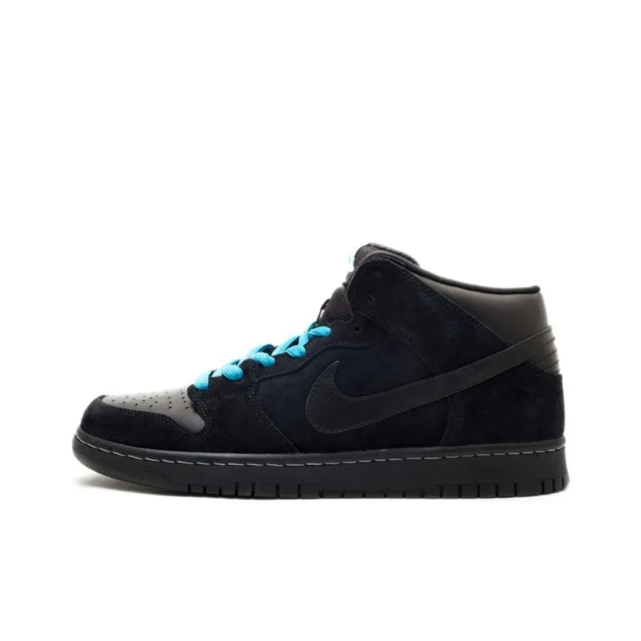 Nike Dunk SB Anti Slip Wear Resistant Mid Top Skateboard Shoes Men's Black
