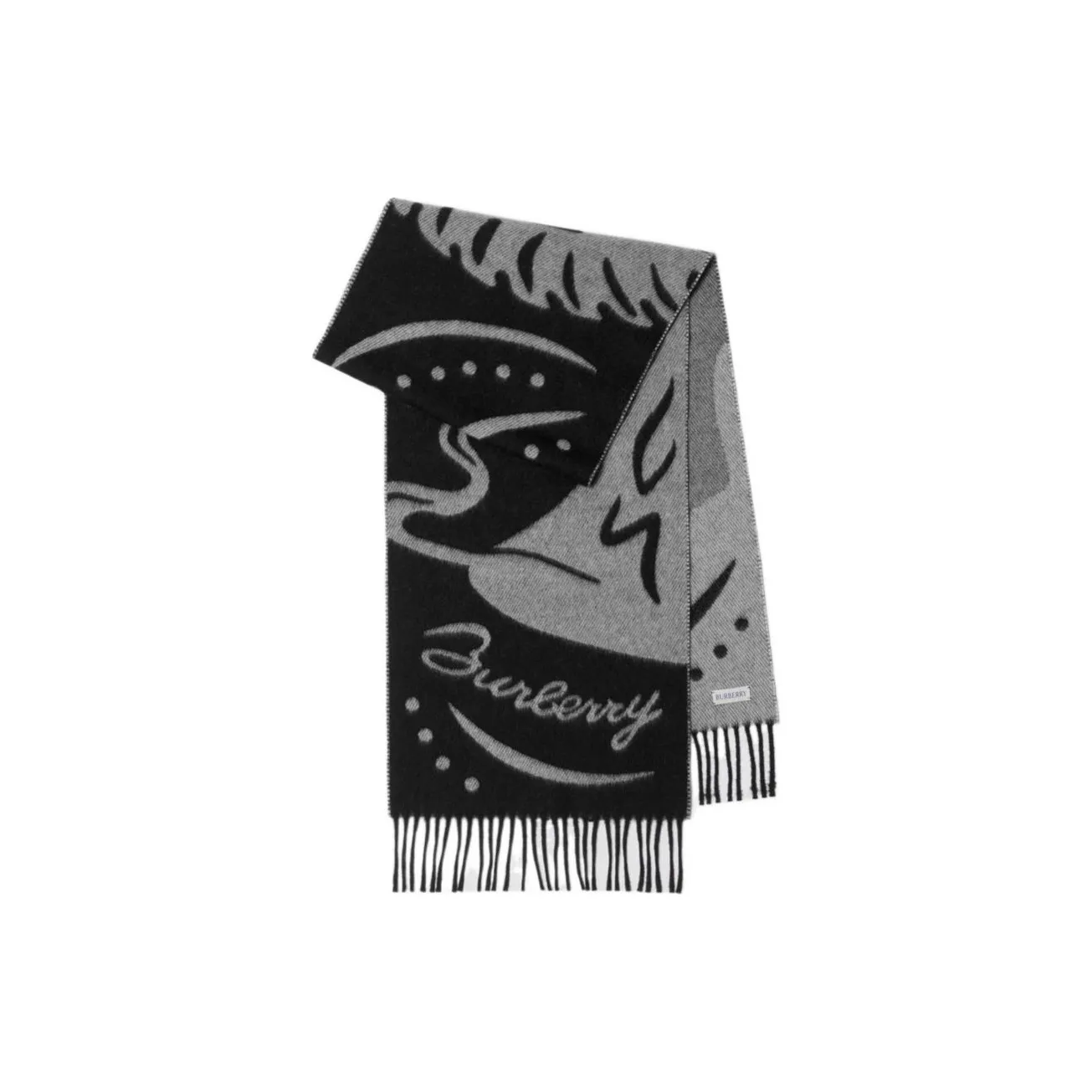 Burberry Кашемир Вязаные Шарфы Унисекс Черный