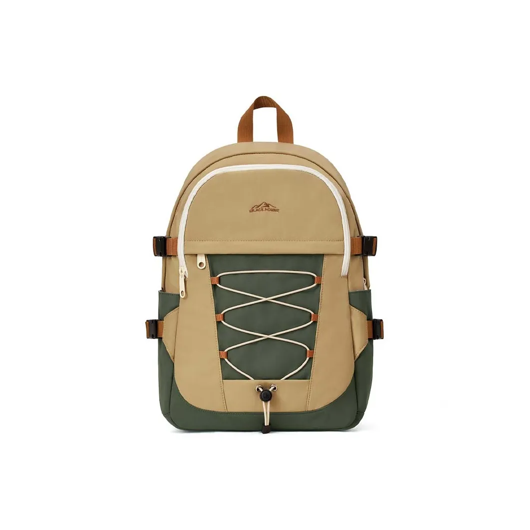 MR.ACE HOMME Nylon Backpack Large Size Unisex Mountain Green/Gray Bean Green/Light Pink/Misty Blue