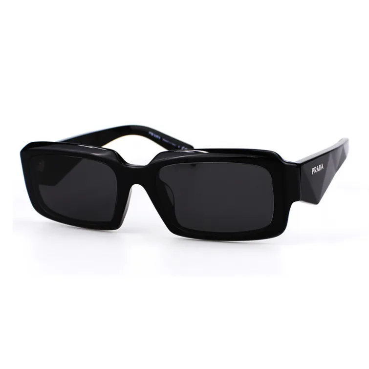 PRADA Прямоугольные Солнцезащитные очки Мужские Черные