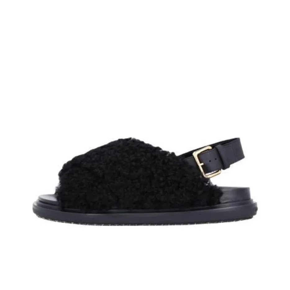 MARNI Buckle Detailed Fluffy Sandals Women's