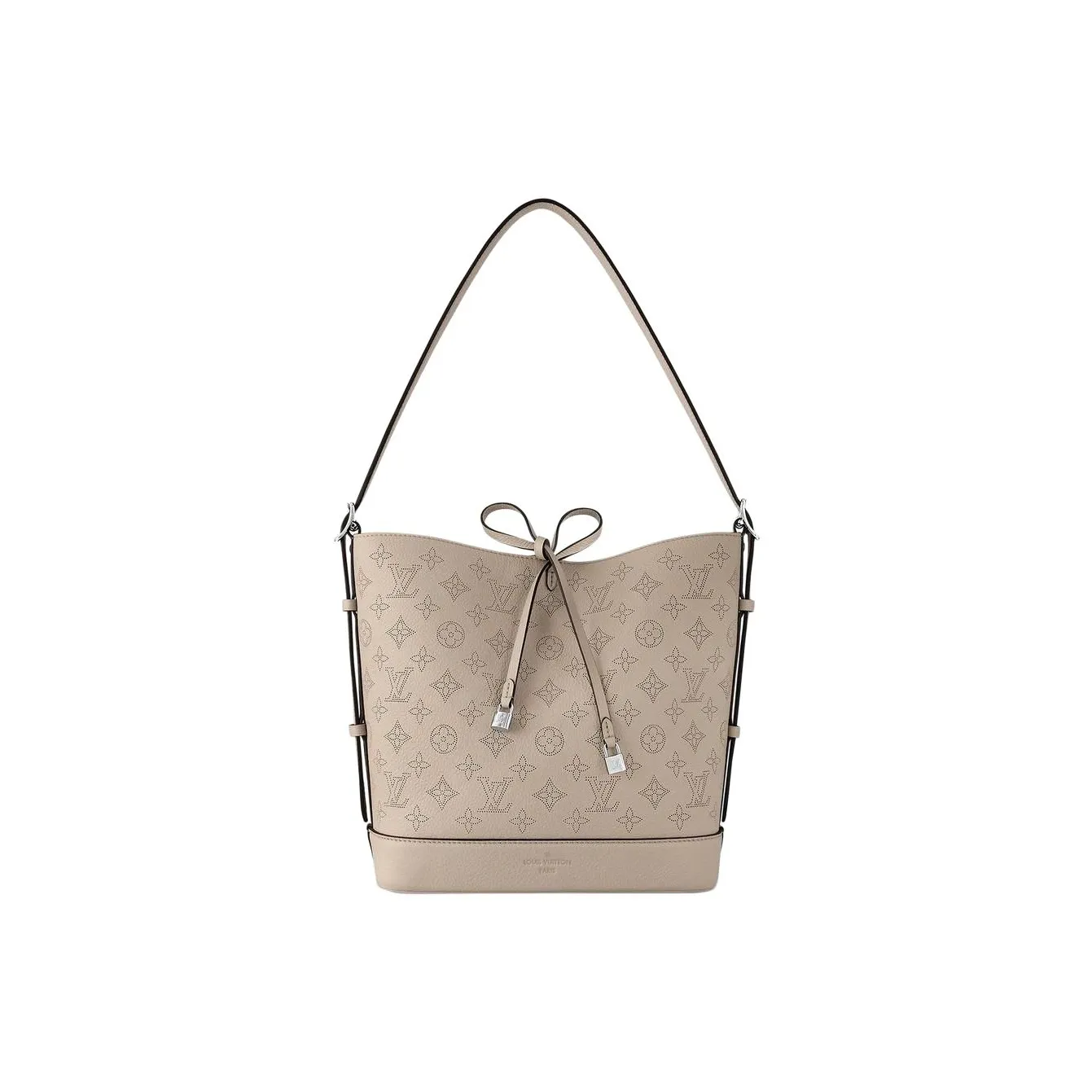 LOUIS VUITTON Flore Leather Handbag, Shoulder Bag Women's Gray