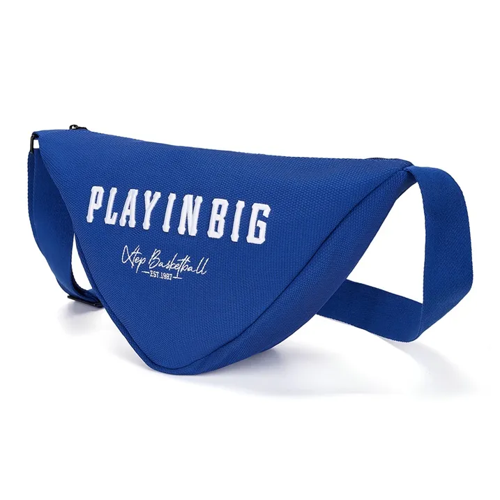 XTEP Текстиль Ткань Одно Плечо Треугольная Сумка Рабочая Стиль Сумка через Плечо Стандартная Унисекс Сапфирово-Синий