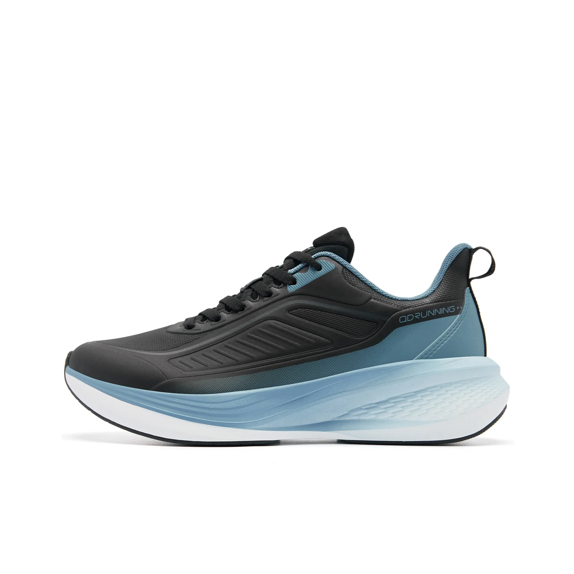 QIAODAN Rainwing 4.0 Running Shoes Men's Low Top Black/Cloud Gray Blue