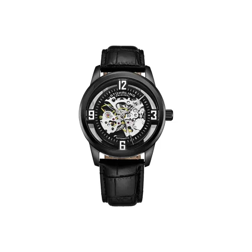 STUHRLING Автоматический Механический Часы Мужские Movement 42 мм Черные