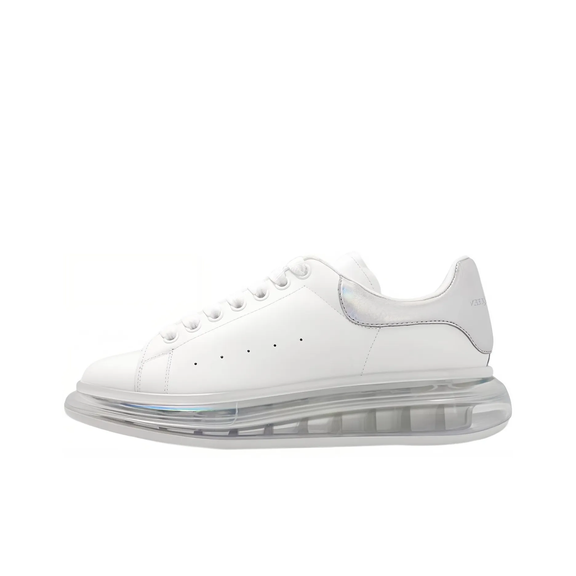 Alexander McQueen Oversized Clear Sole White Pearl