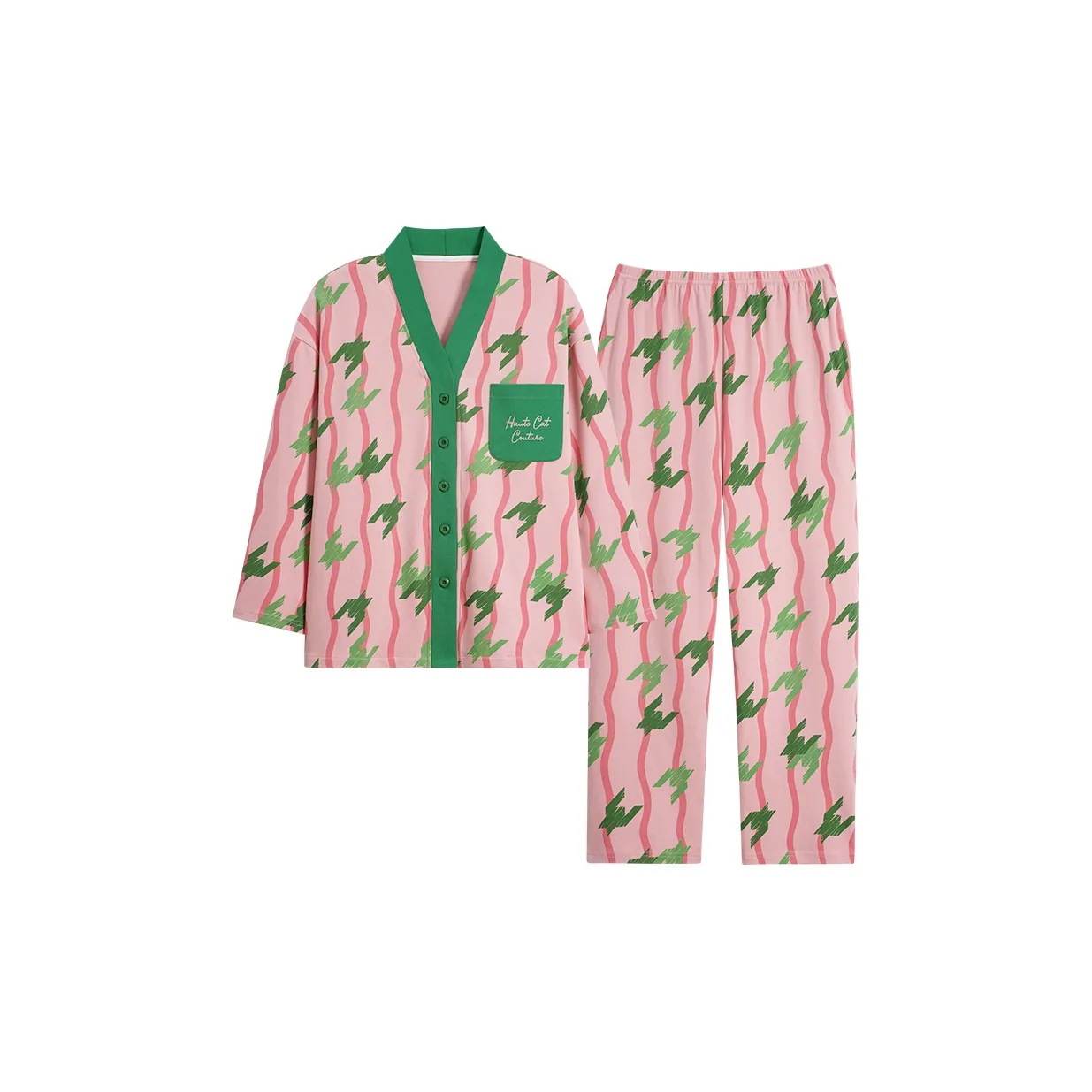 MIIOW Trend Party series Pajama Комплект Женский Розовый Полосы