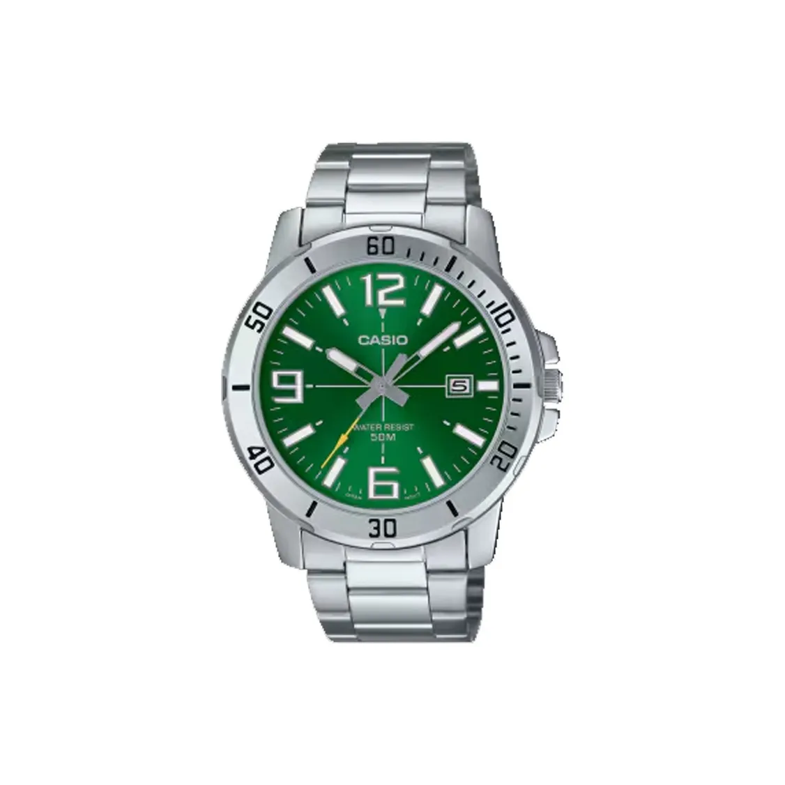 CASIO Кварцевый механизм нержавеющая сталь ремешок унисекс зеленый циферблат