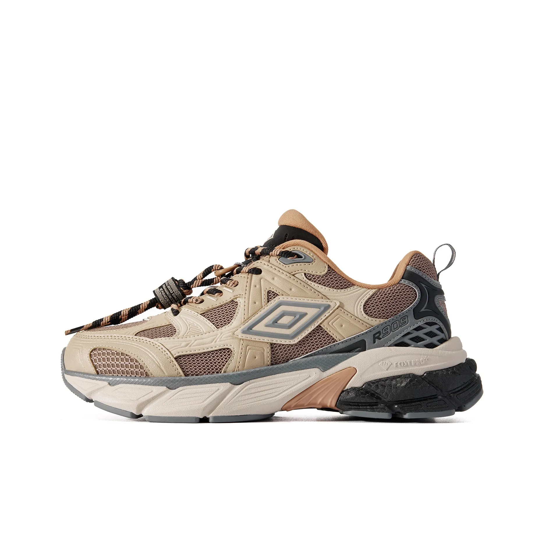 Umbro Millennium Shoes R909 Vintage Tech Shoes Platform Comfortable Cushioning Low-Top Sports Casual Shoes Unisex