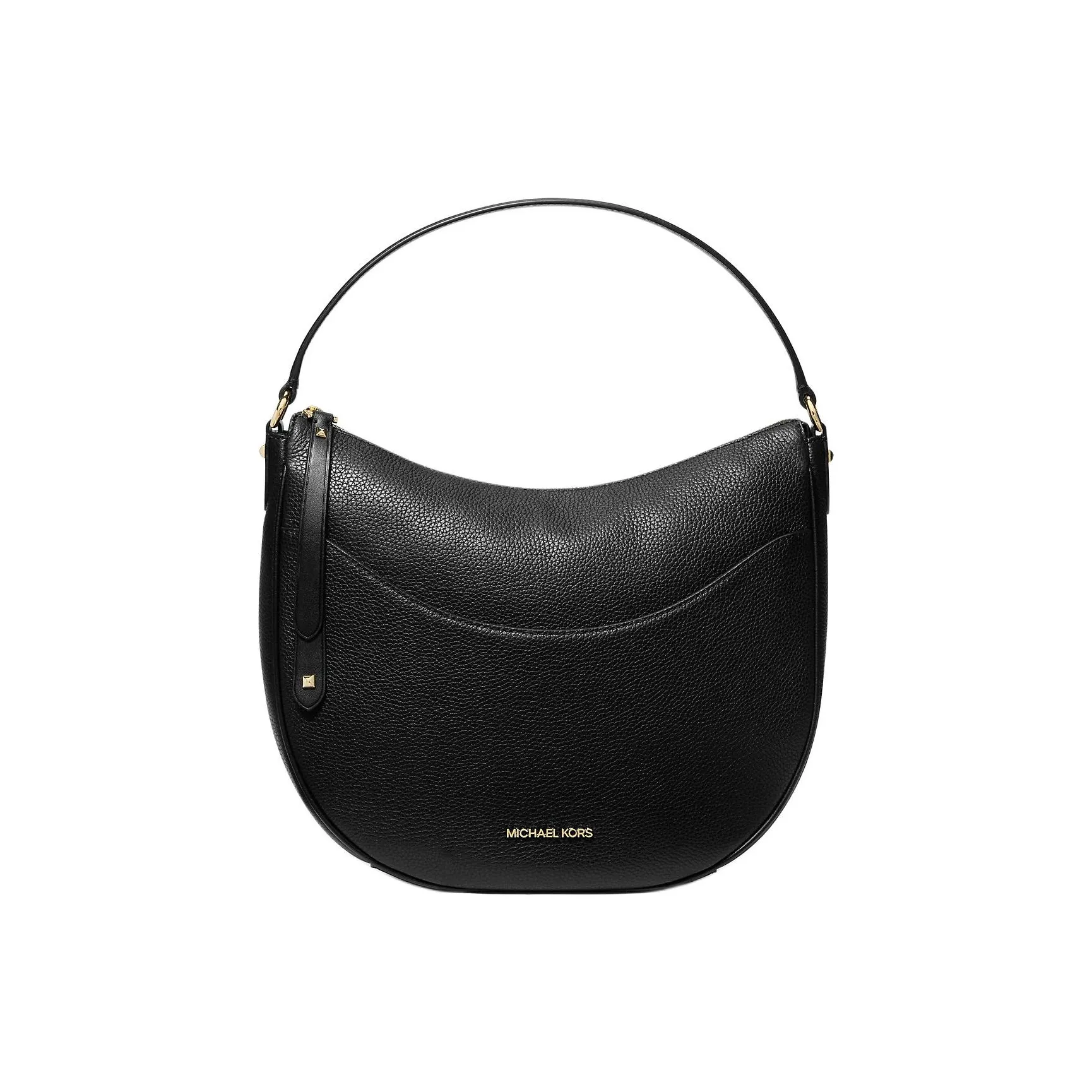 MICHAEL KORS Dover Leather Handbag, Shoulder Bag Large Size Women's Black