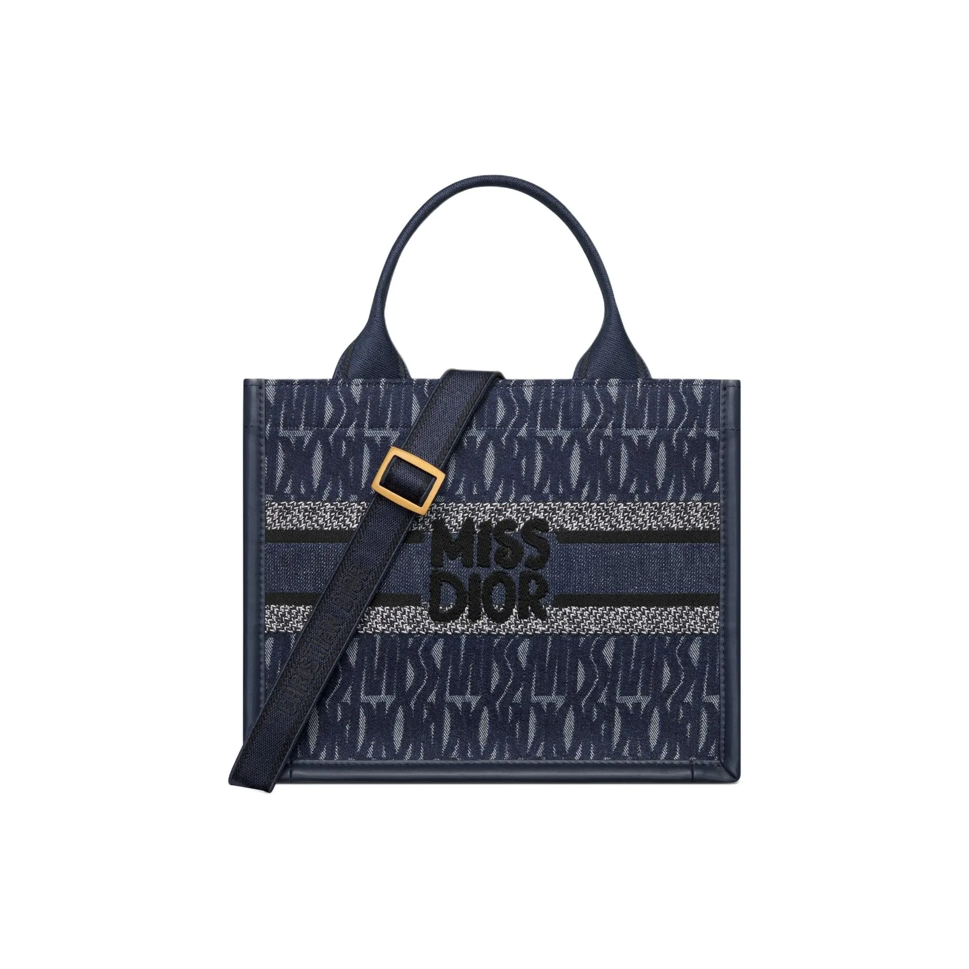 DIOR BookTote Full Embroidery Tote Bag, Shopping Bag, Handbag Trumpets Women's Blue