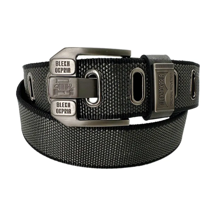 FUO Canvas Pin Buckle Outdoor Jeans With Extended Length Thickened Tactical Belts Unisex Width 3.8cm