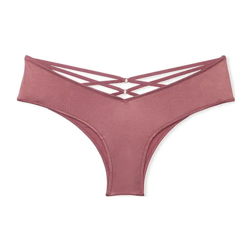 Victoria's Secret Very Sexy Strappy Фурнитура Cheeky Panty Винтаж Розовый Нижнее белье Женские 1 Пачка Винтаж Розовый