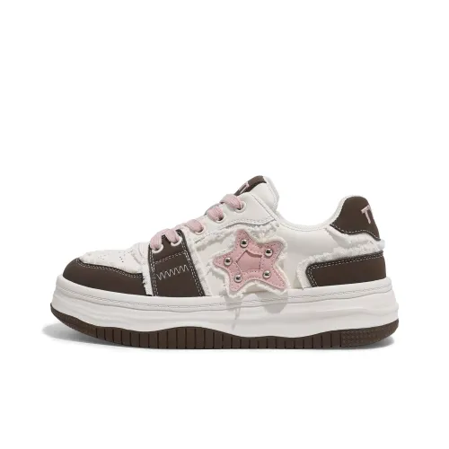 TTKJ Кроссовки для скейтбординга Low Top Розово-коричневые Женские