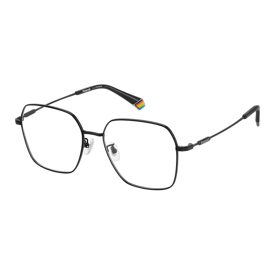 Polaroid Пластина And Металл Квадрат Оправы для очков Унисекс Серебряный