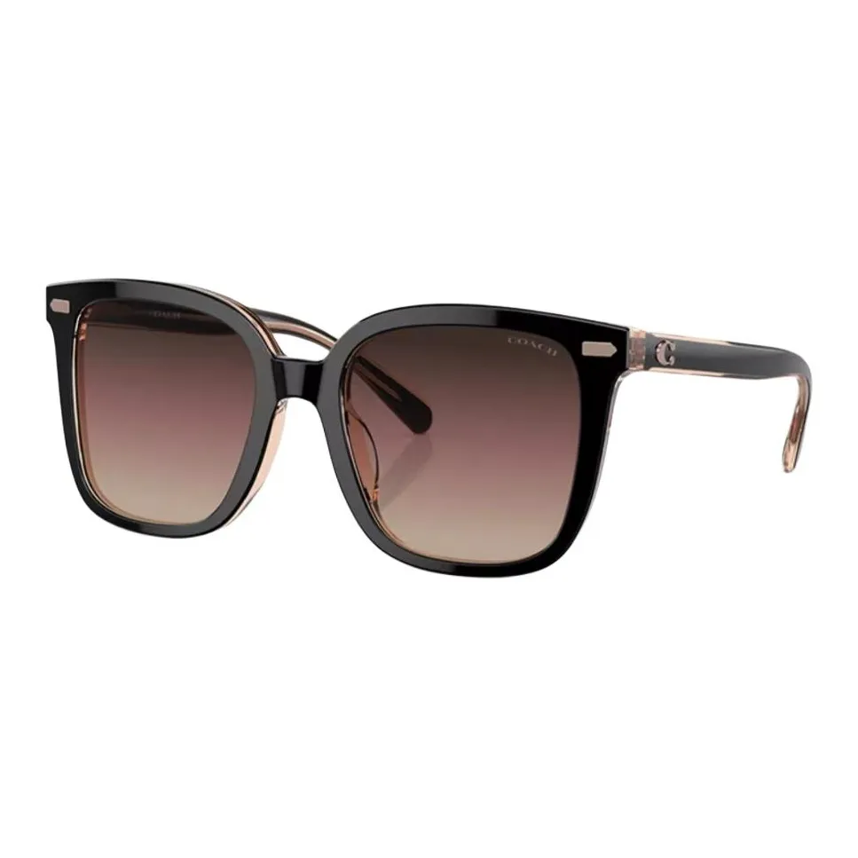 COACH Nylon Square Sunglasses Unisex Black