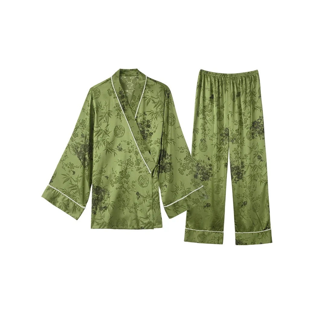 IIZZINI Пижамный комплект женский кобальтовый зеленый