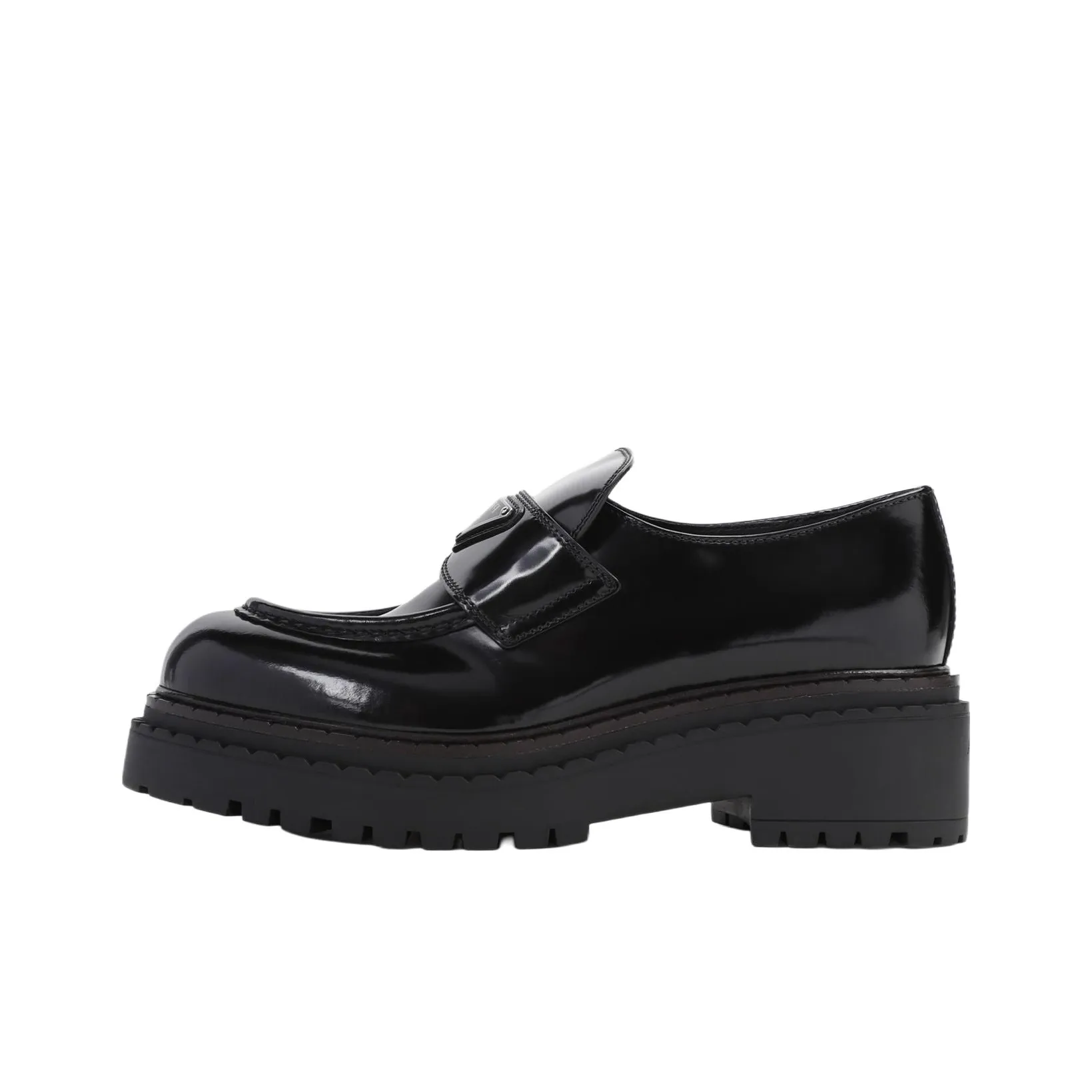 prada burch Chocolate Loafers Women's Black
