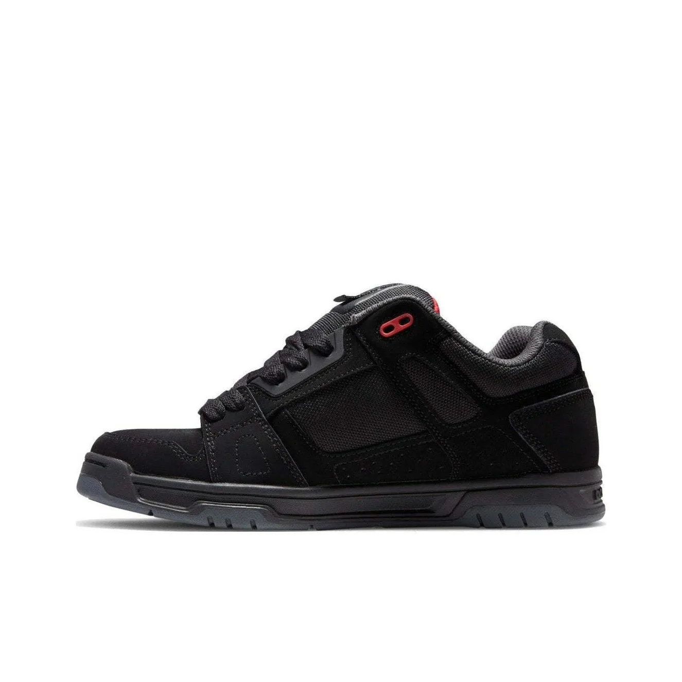 DC Shoes Low Top Skateboard Shoes Men's Black Red