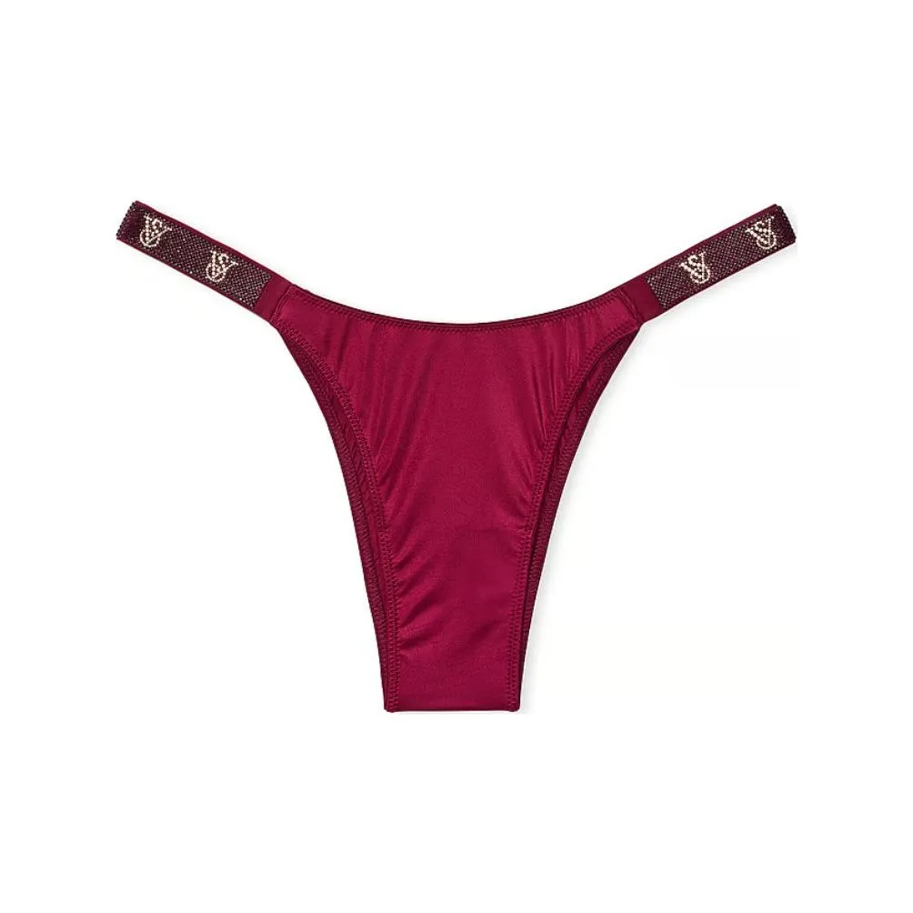 Victoria's Secret Very Sexy Double SHINE Ремень Кружево Бразильские Трусы C R Нижнее белье Женские 1 Пачка Красный