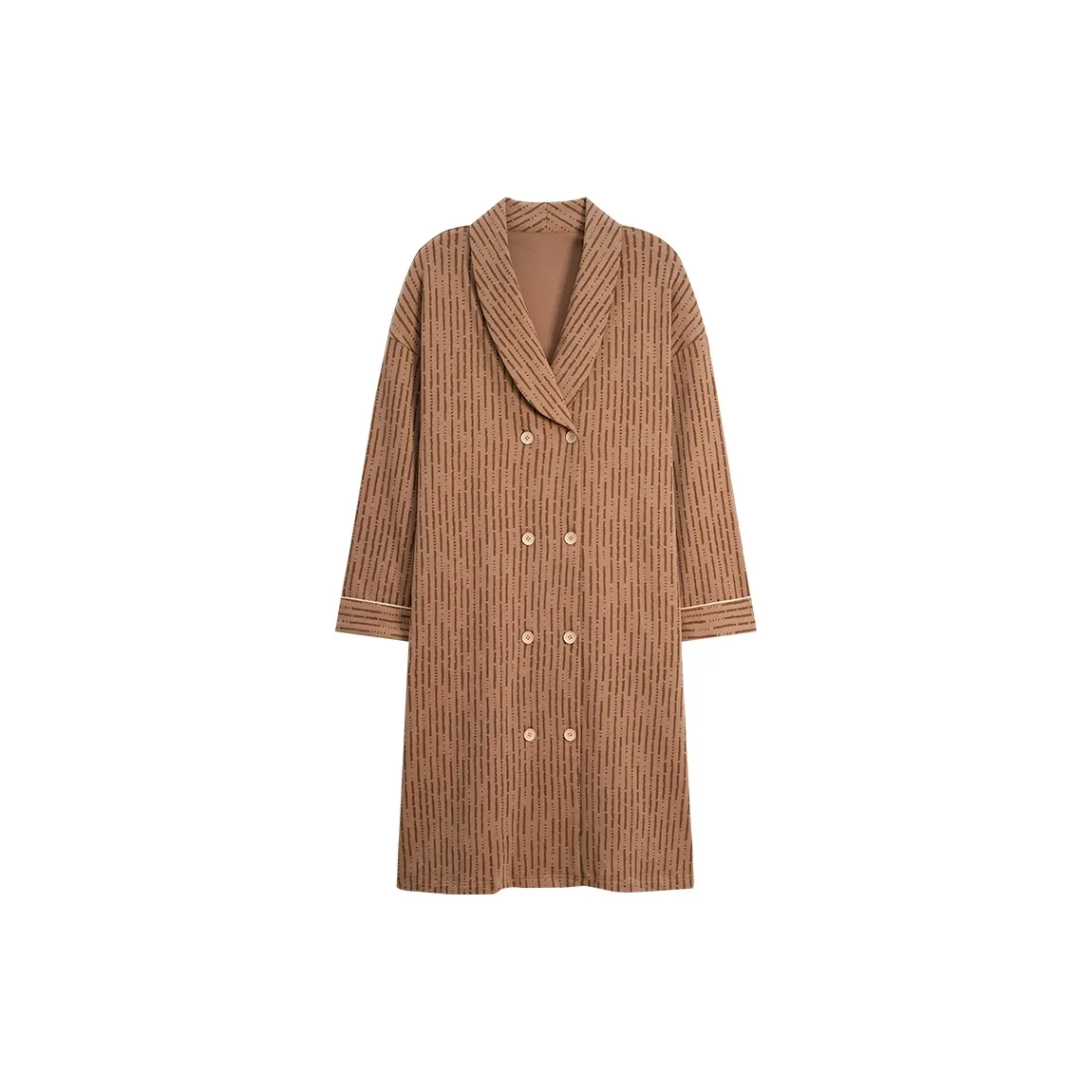 MIIOW Trend Party Series Nightgown Women's Dark Brown Stripes