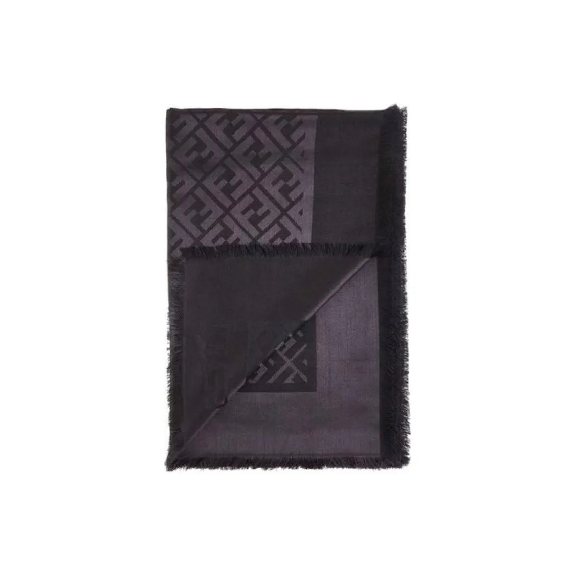FENDI Woven Ff Fringed Kefiah Scarf