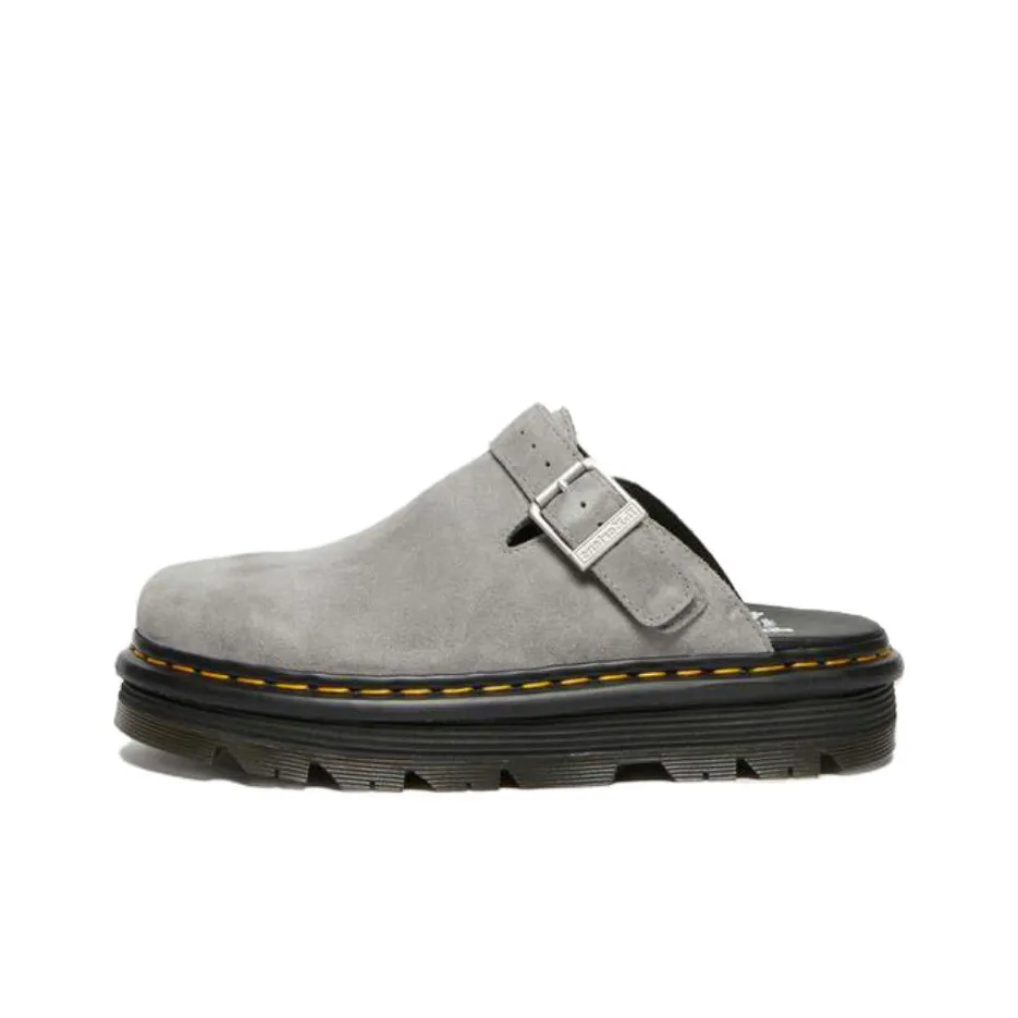 Dr.Martens Zebzag Suede Slingback Platform Mule Grey