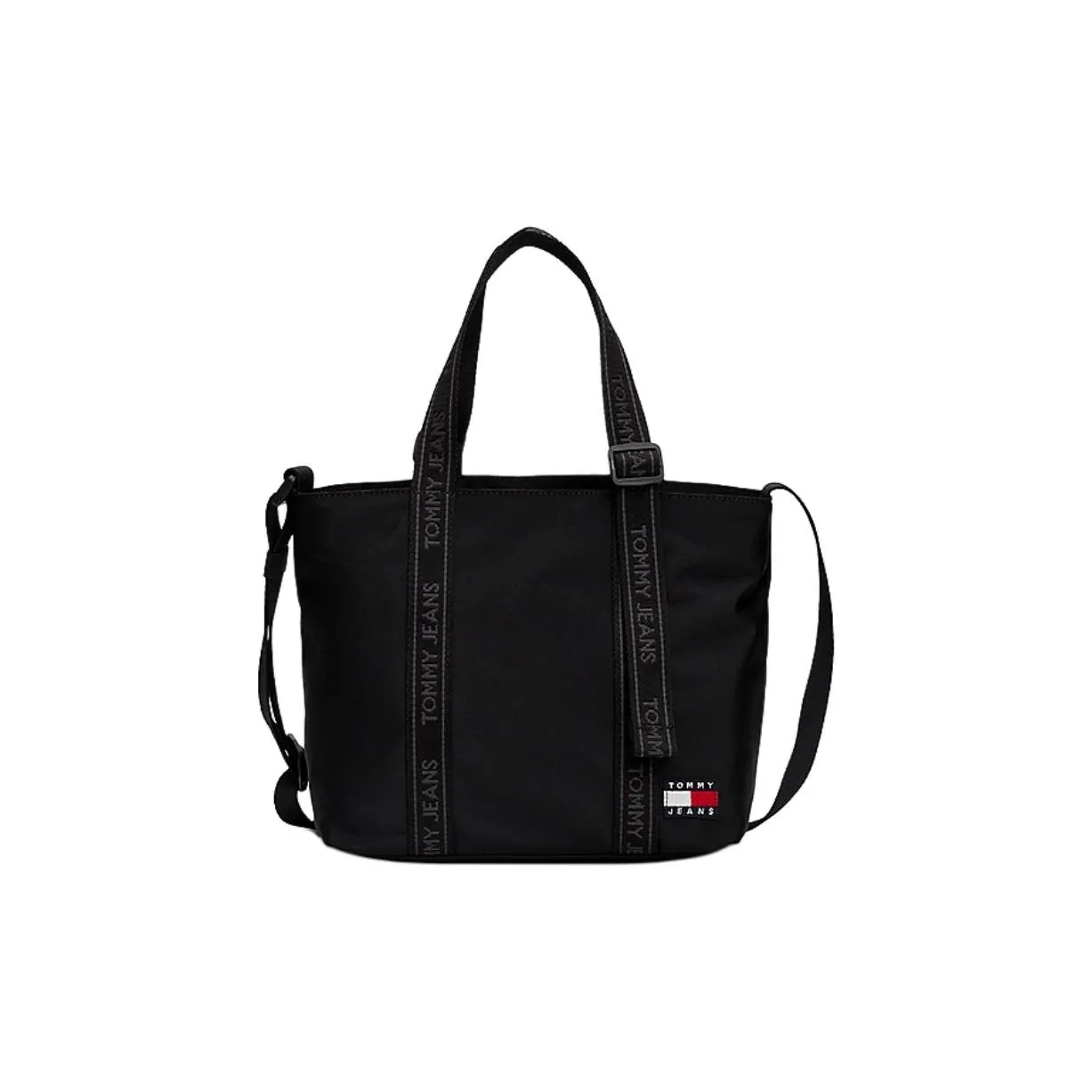 Tommy Hilfiger Polyester Tote Bag, Shopping Bag, Handbag, Shoulder Bag Regular Women's Black