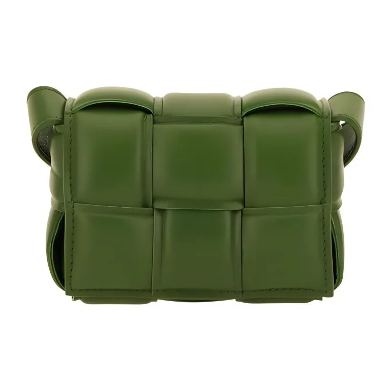 Bottega Veneta CASSETTE Sheepskin Shoulder Bag, Crossbody Bag Mini Women's Green