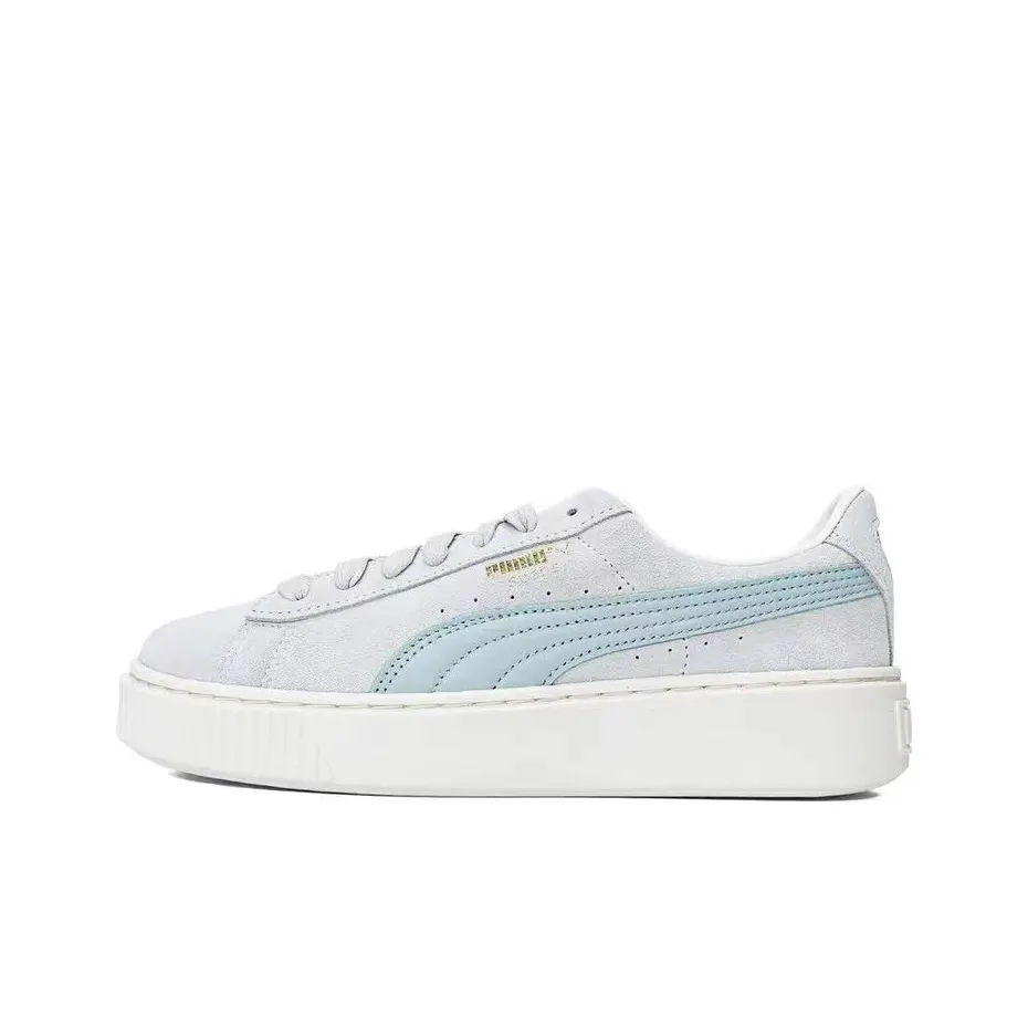 PUMA Low Top Skateboard Shoes Women's Gray Blue