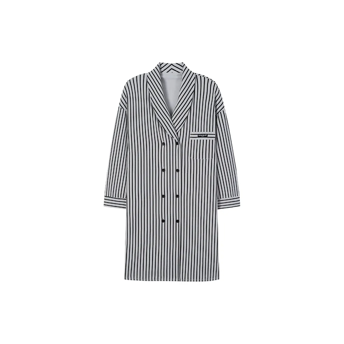 MIIOW Trend Party Series Nightgown Women's Black Gray Stripes