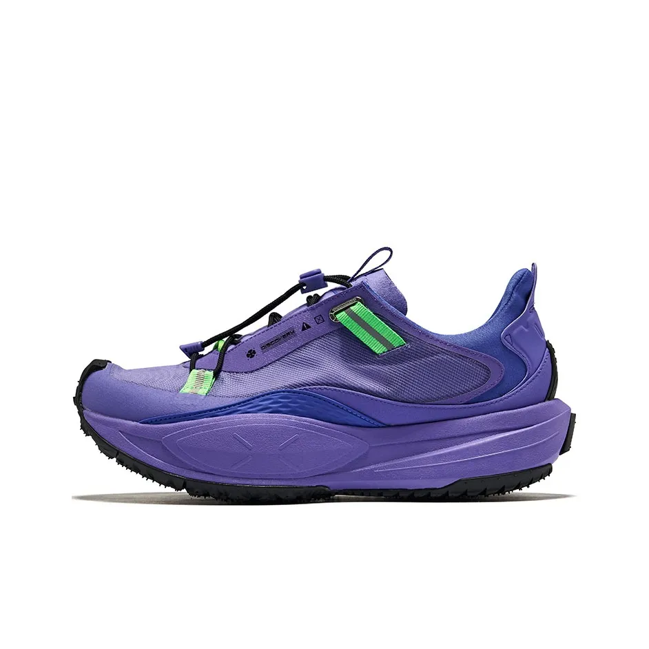 Erke Mountain Realm Cushioning Breathable Low Top Casual Shoes Men's Signal Purple Electric Blue Purple