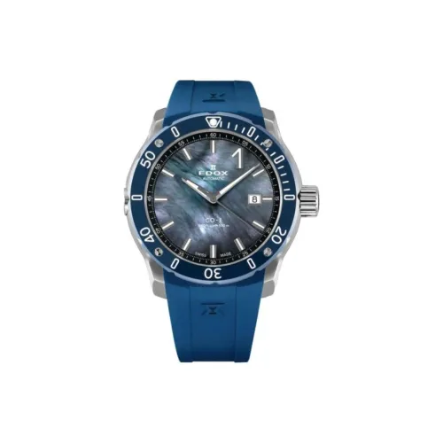 EDOX Автоматический Механический Movement Унисекс Часы 43 мм Жемчужная Раковина Цвет