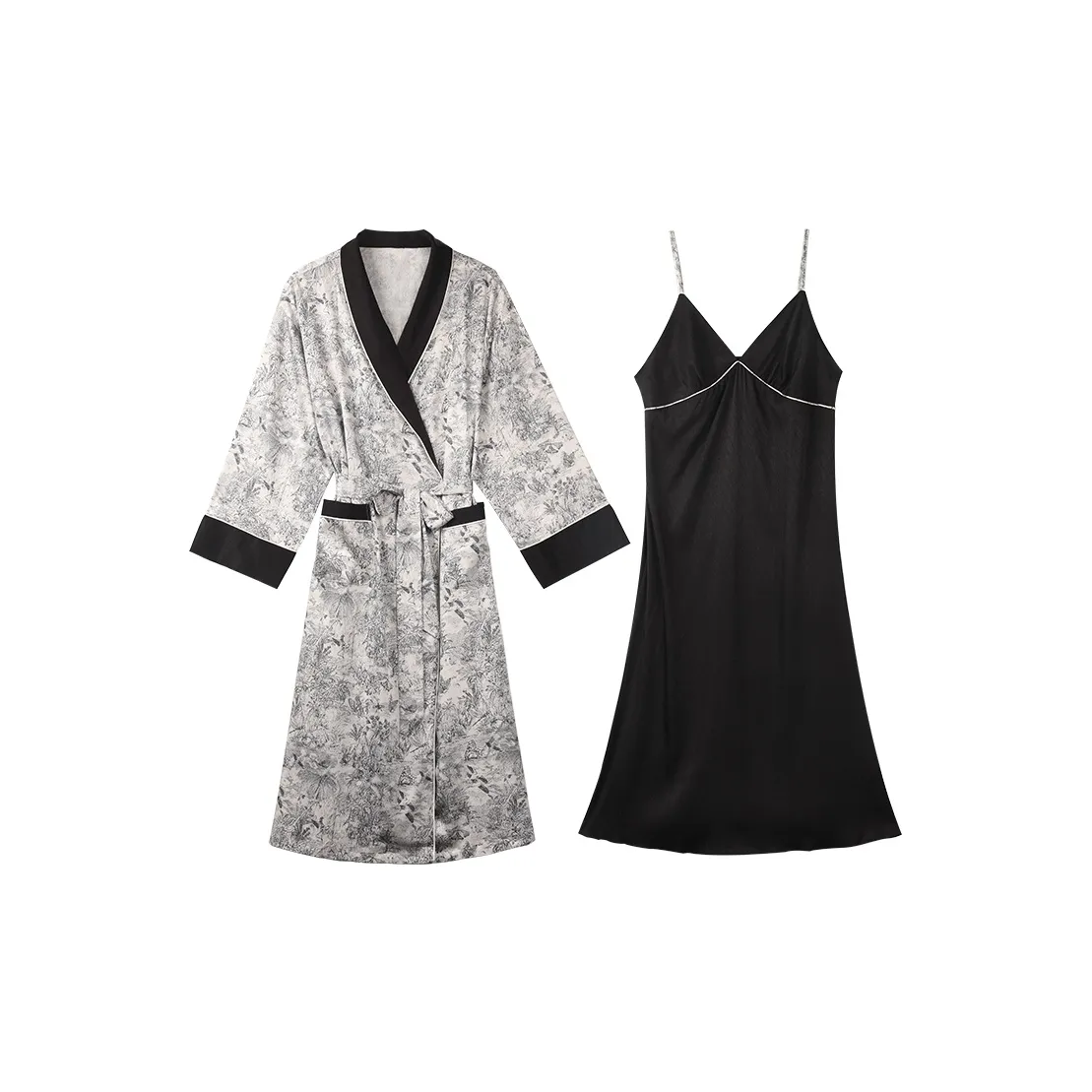 IIZZINI Pajama Set Women's Black White