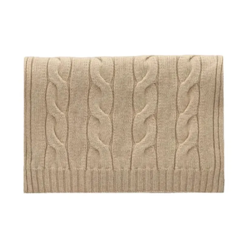 Loro Piana Lambs Cashmere Knit Scarves Women's Umber