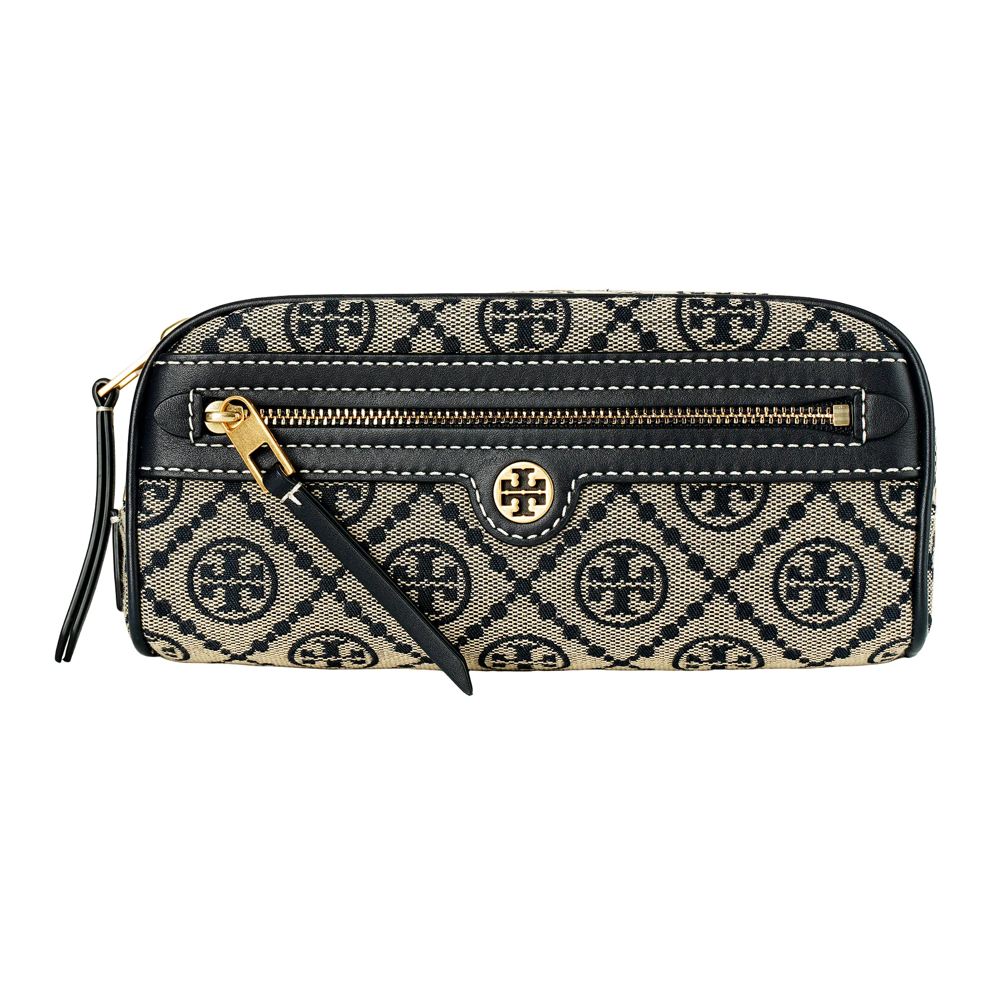 TORY BURCH Leather Makeup Bag Women's Blue