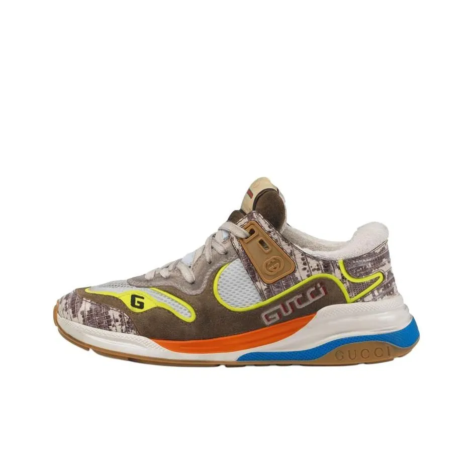 GUCCI Ultrapace Low Топ Спортивный Лайфстайл Повседневный Женский Каменно-серый Потертый