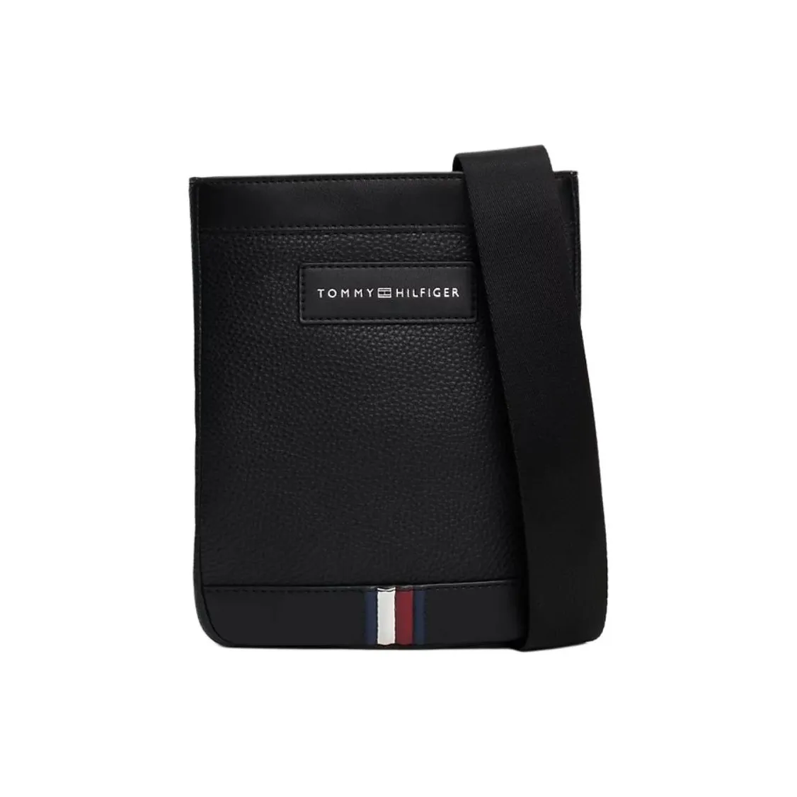 Tommy Hilfiger Polyurethane Shoulder Bag, Crossbody Bag Trumpets Men's Black