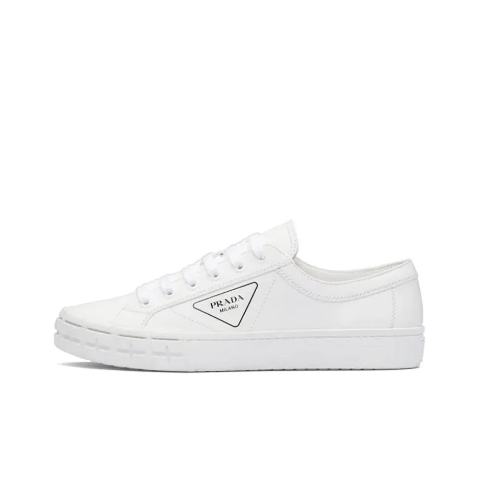 PRADA Cassetta Wheel Leather Low 'White'