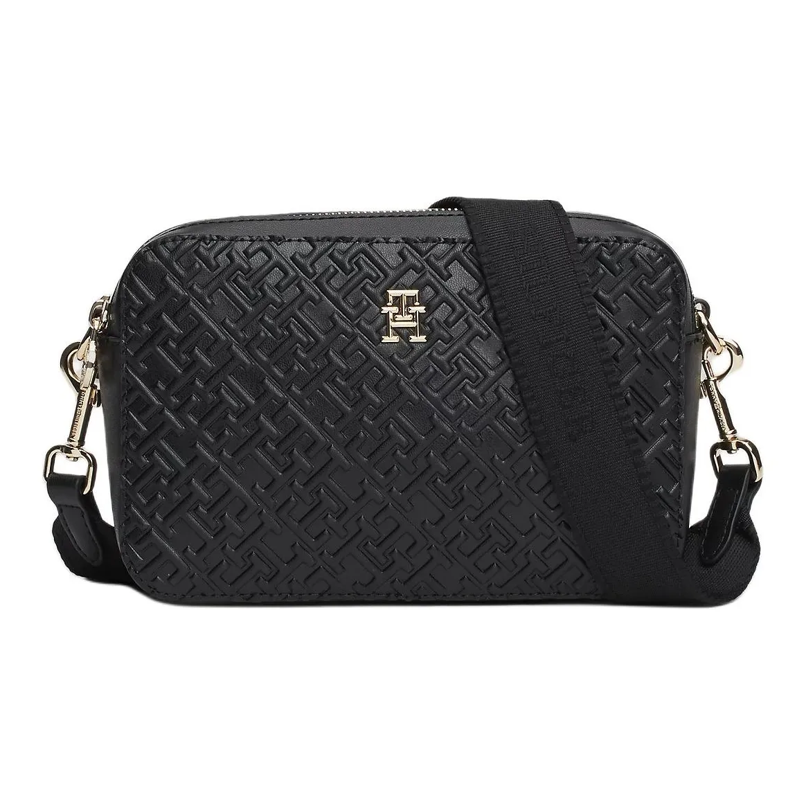 Tommy Hilfiger Polyurethane Camera Bags Shoulder Bags Regular Women's Black